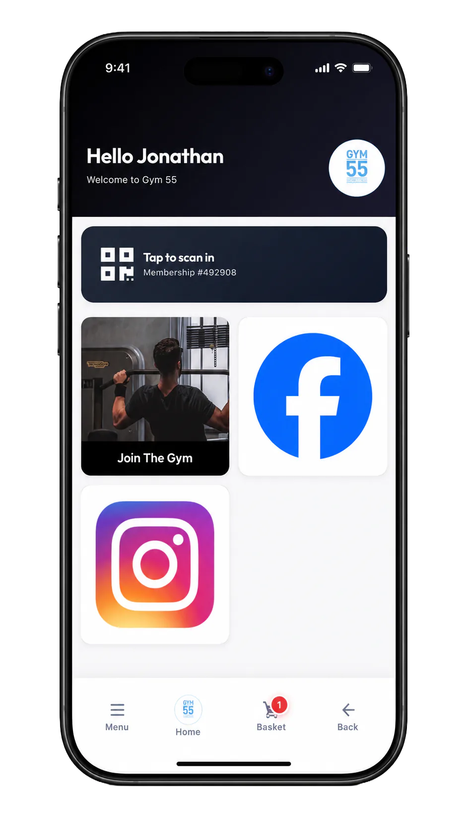Gym55 app step 2: Open the app